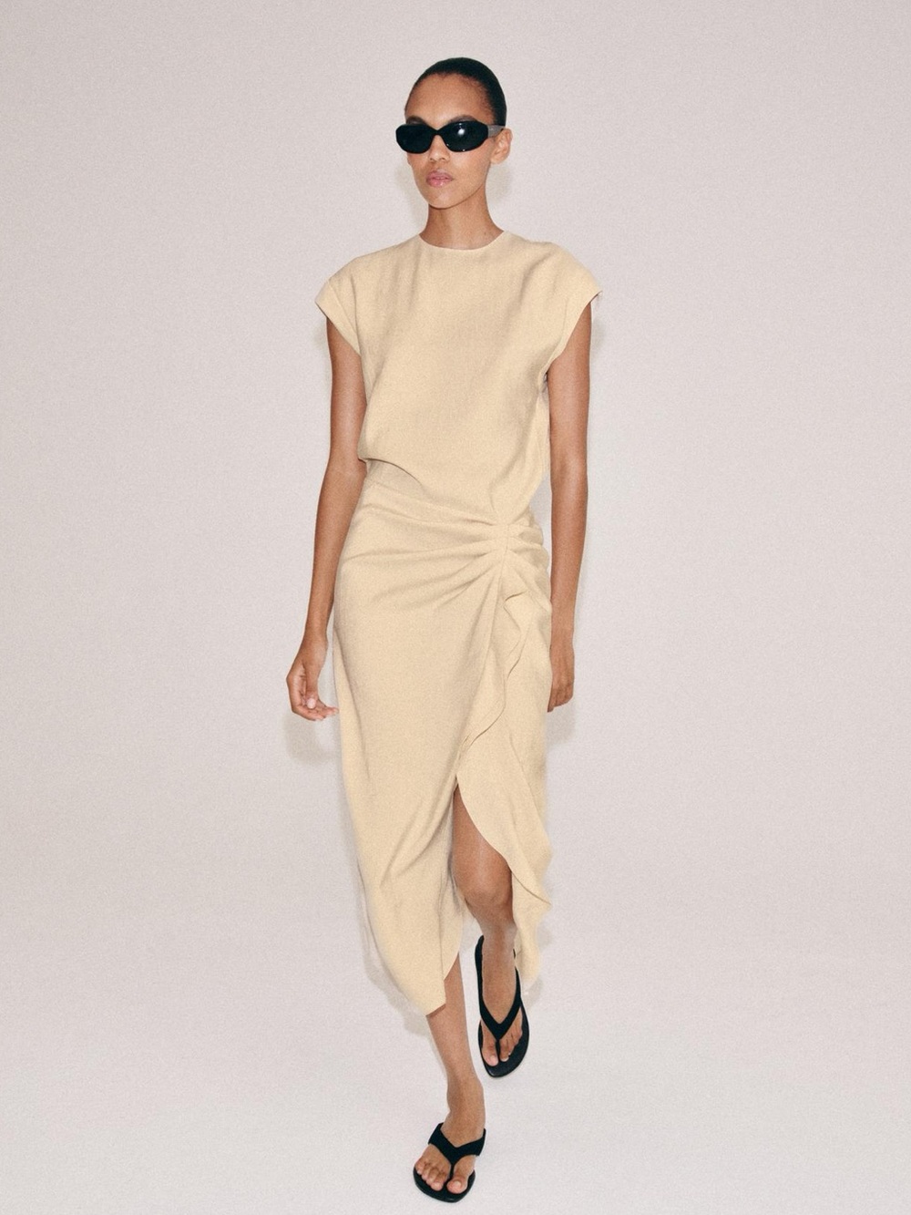 ZW COLLECTION RUFFLED MIDI DRESS